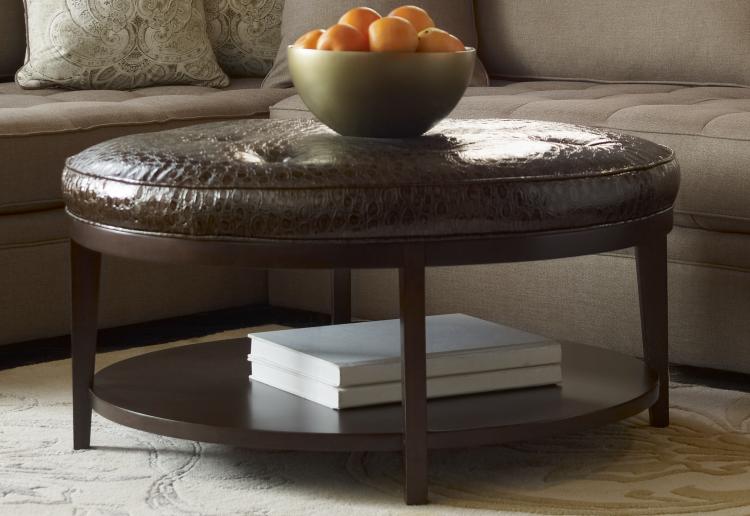 Highland House Furniture CA604339LE HALO LEATHER OTTOMAN