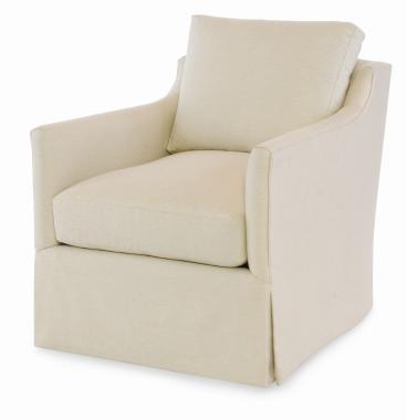 Luke Skirted Swivel Chair