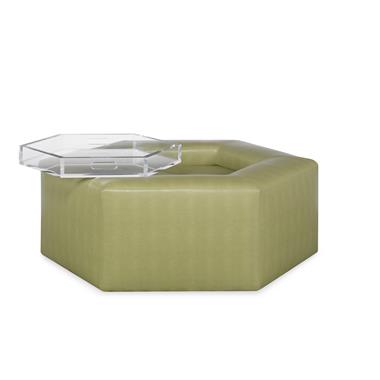 Menil Large Cocktail Ottoman - Acrylic Tray
