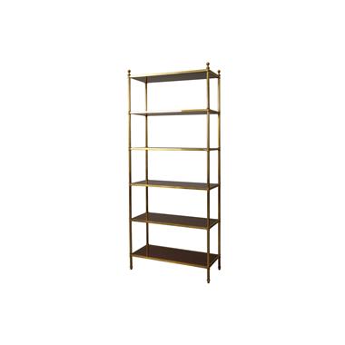 Harcourt Etagere w/ Walnut Shelves