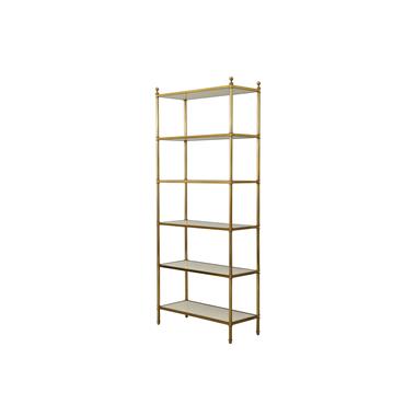 Harcourt Etagere w/ Faux Parchment Shelves